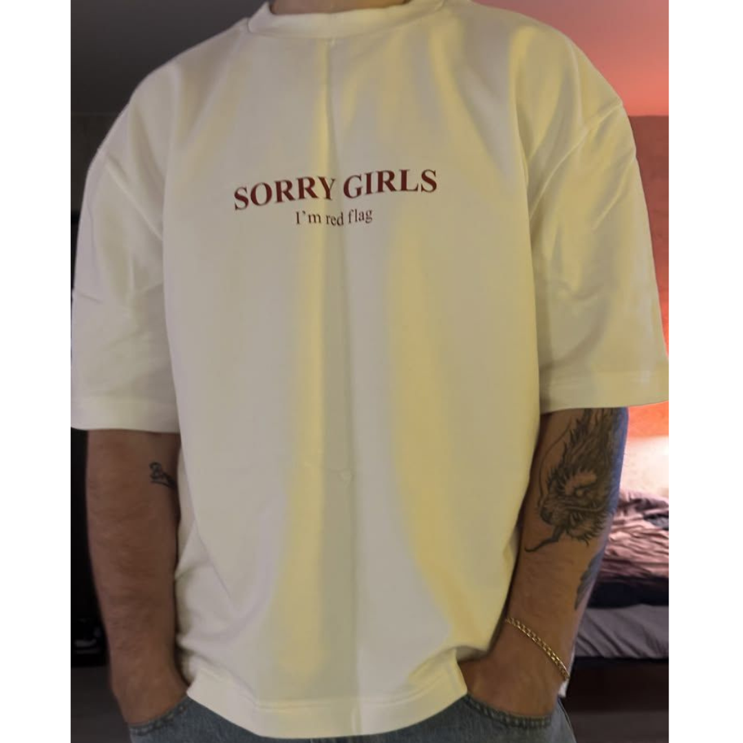 Sorry Oversized Graphic T-Shirt | Z Clothing Egypt
