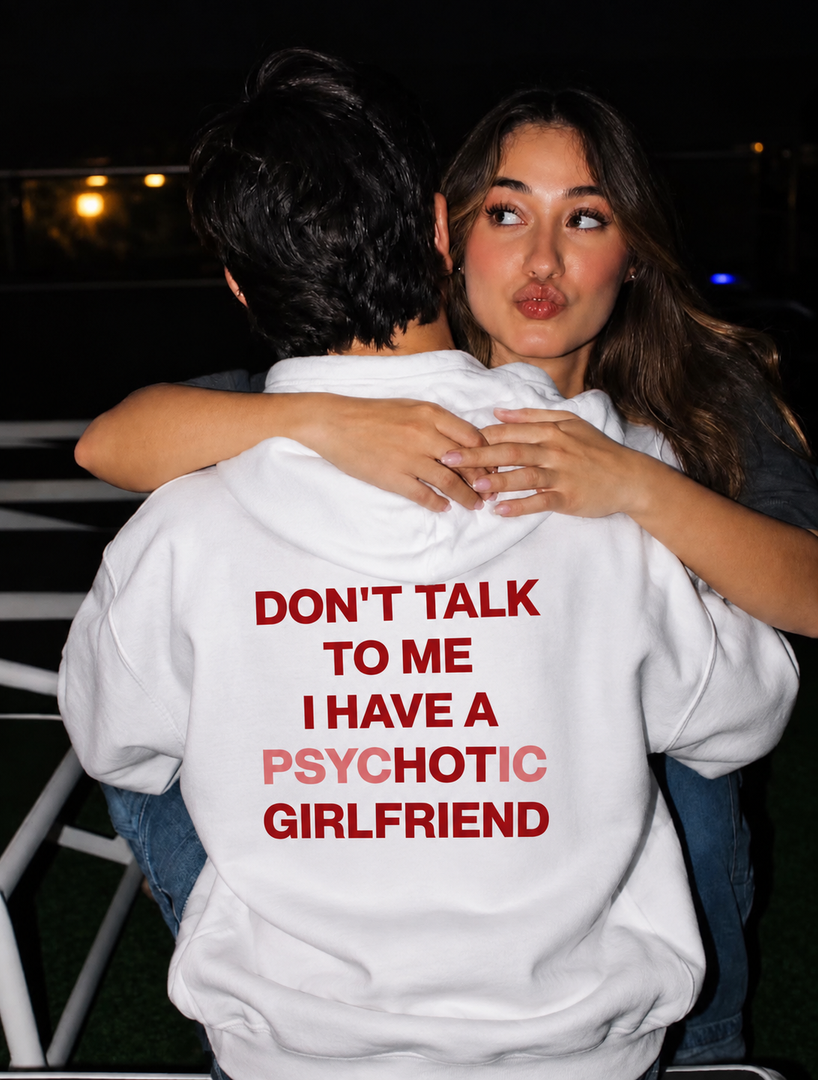 Don’t Talk To Me Oversized Hoodie – White | ZCLOTHING