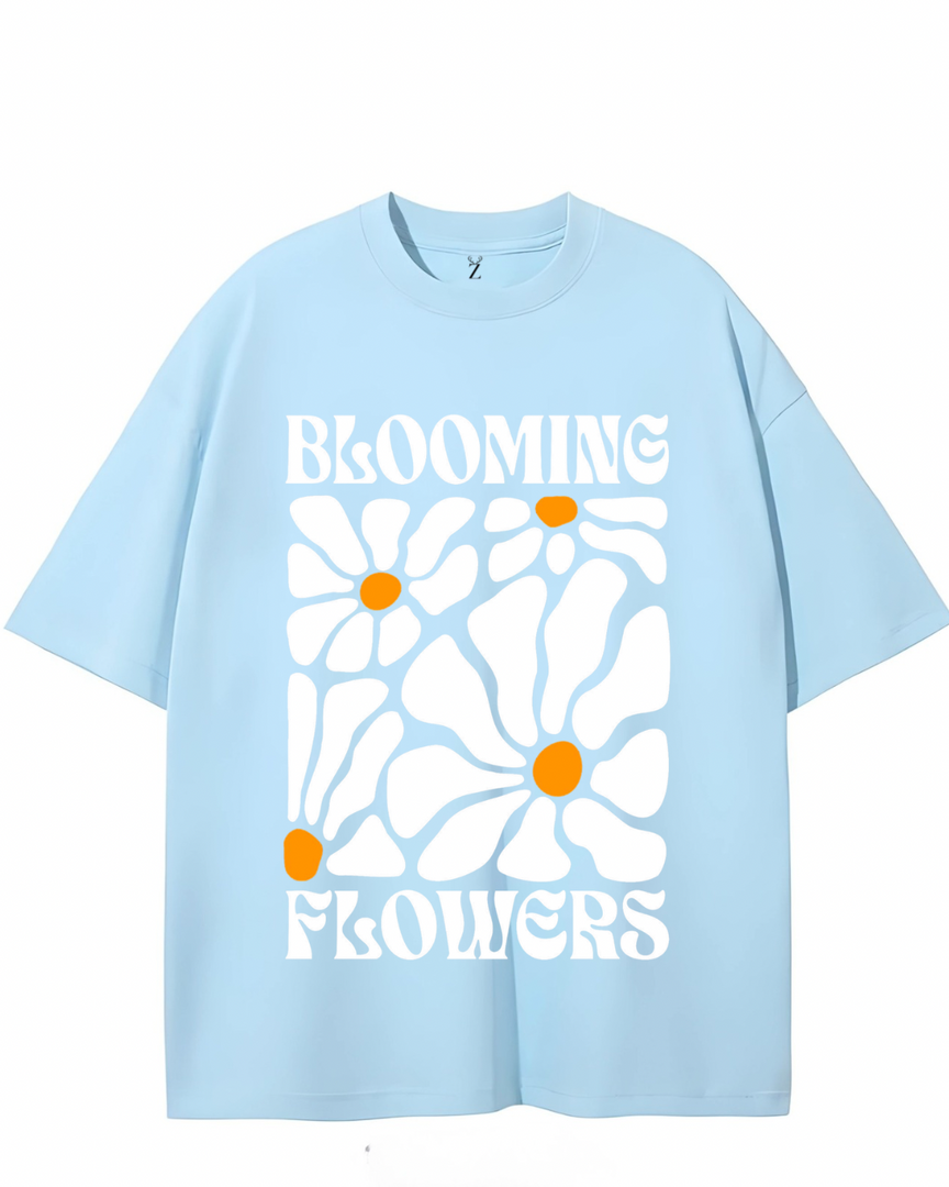 Flower tshirt cotton oversize