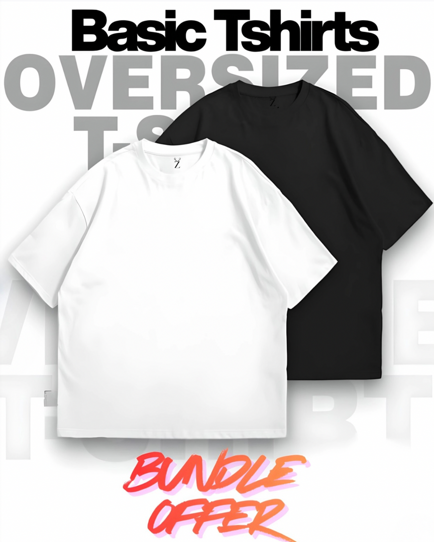 Bundle Basic Tshirt Oversize Cotton Men