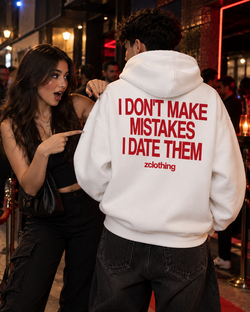 I don’t make mistakes Black Oversized Hoodie – ZCLOTHING Egypt
