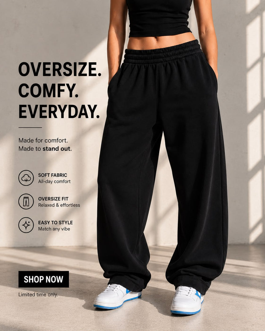 sweatpants women wideleg cotton