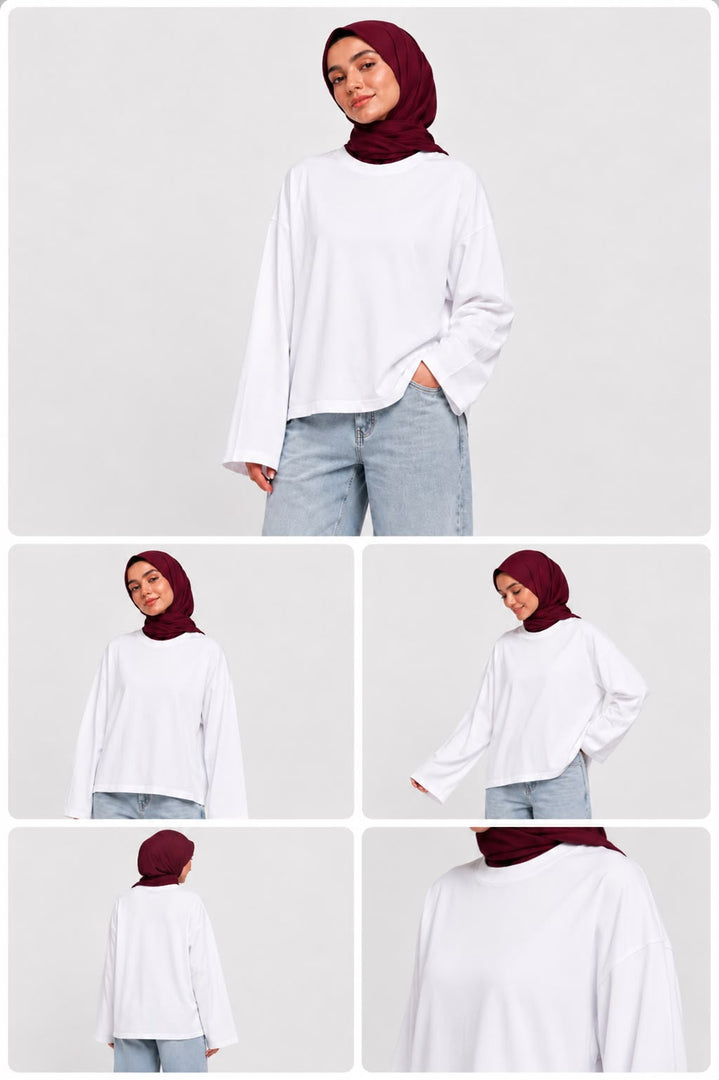 Basic Long Sleeves Tshirt Cotton