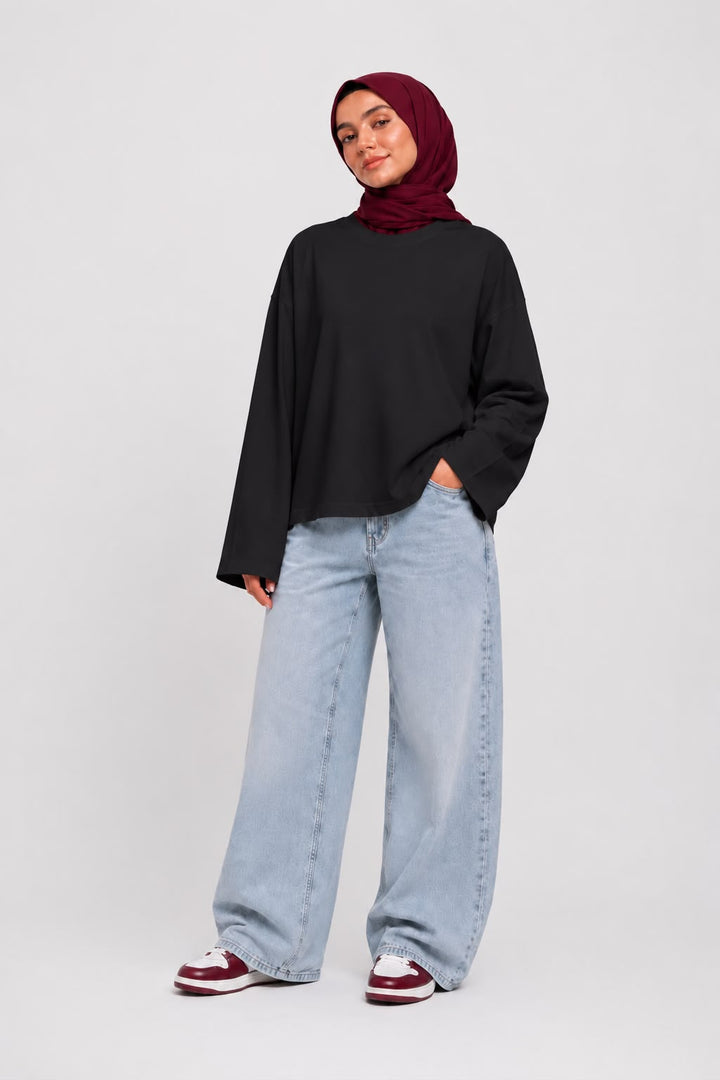 Basic Long Sleeves Tshirt Cotton